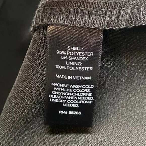 Express Dress Women's Size 10 Black Spaghetti Strap Front Slit Office Wear NWT - Picture 9 of 11